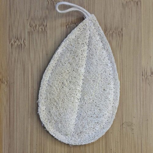 Wholesale dropless loofah dish washer pad with teardrop shape for precise kitchen cleaning.