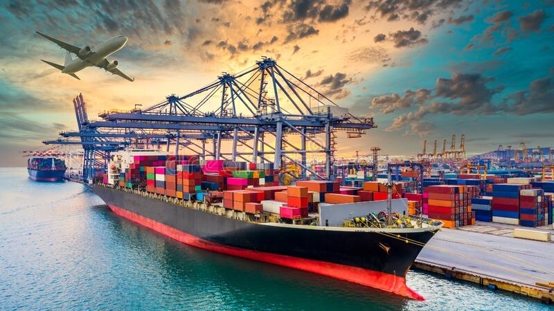 Export logistics and international container shipping handled by an OEM loofah manufacturer Vietnam.